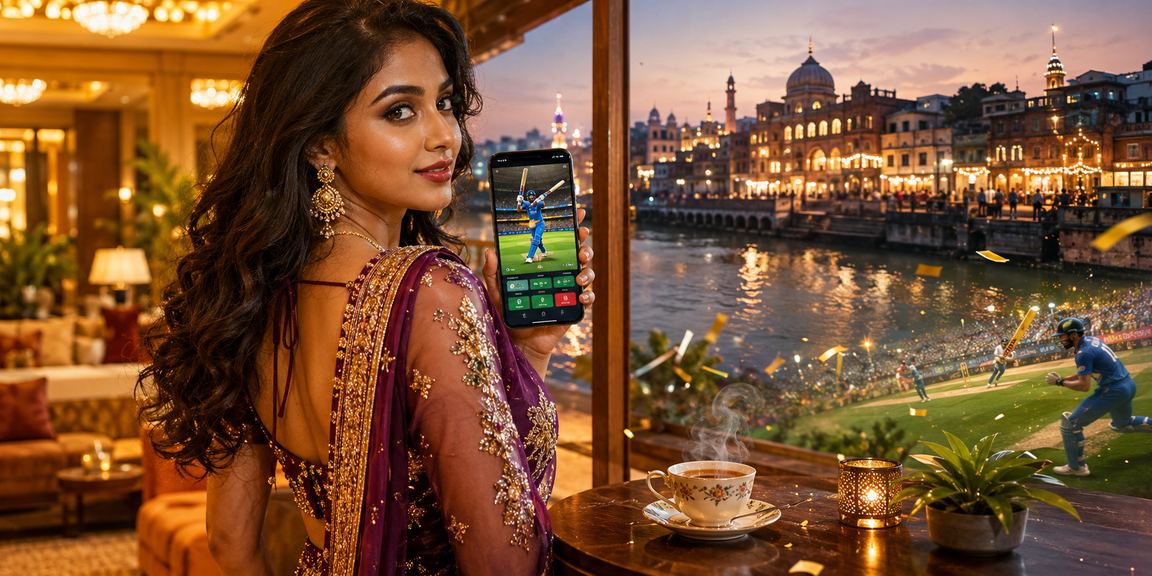 রাজশাহীতে একজন বাংলাদেশী মডেল মোবাইলে ক্রিকেট বেটিং উপভোগ করছেন